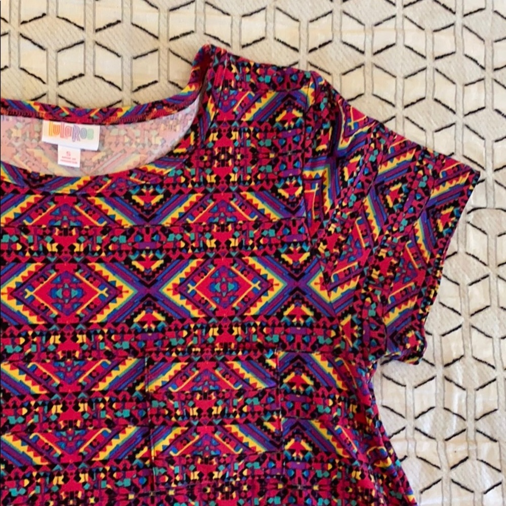 Rainbow Leggings Material Lularoe Carly Dress